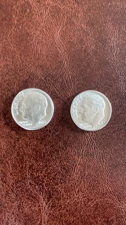 1963 & 1964 US Roosevelt dimes