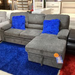 Beautiful Furniture Sofa Bed With Storage On Sale Now For $799 Color Light Gray And Dark Gray Are Available!