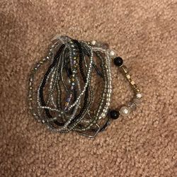 Multiple Grey Bracelets
