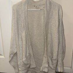 Dakini Heavy Knit Cream Cardigan with Buttons and Pockets 