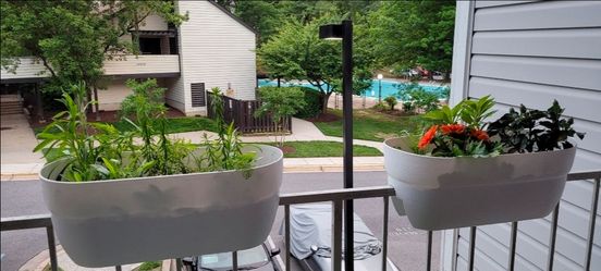 White Balcony planter