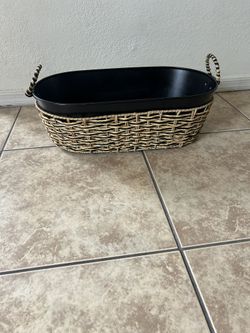 Better Homes & Gardens Black Galvanized Oval Wine Beverage Drink Cooler Tub with Basket