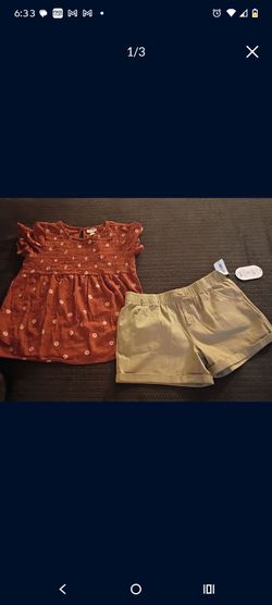 for girl shorts size 18 shirt size 14 $8 shorts new with tags
