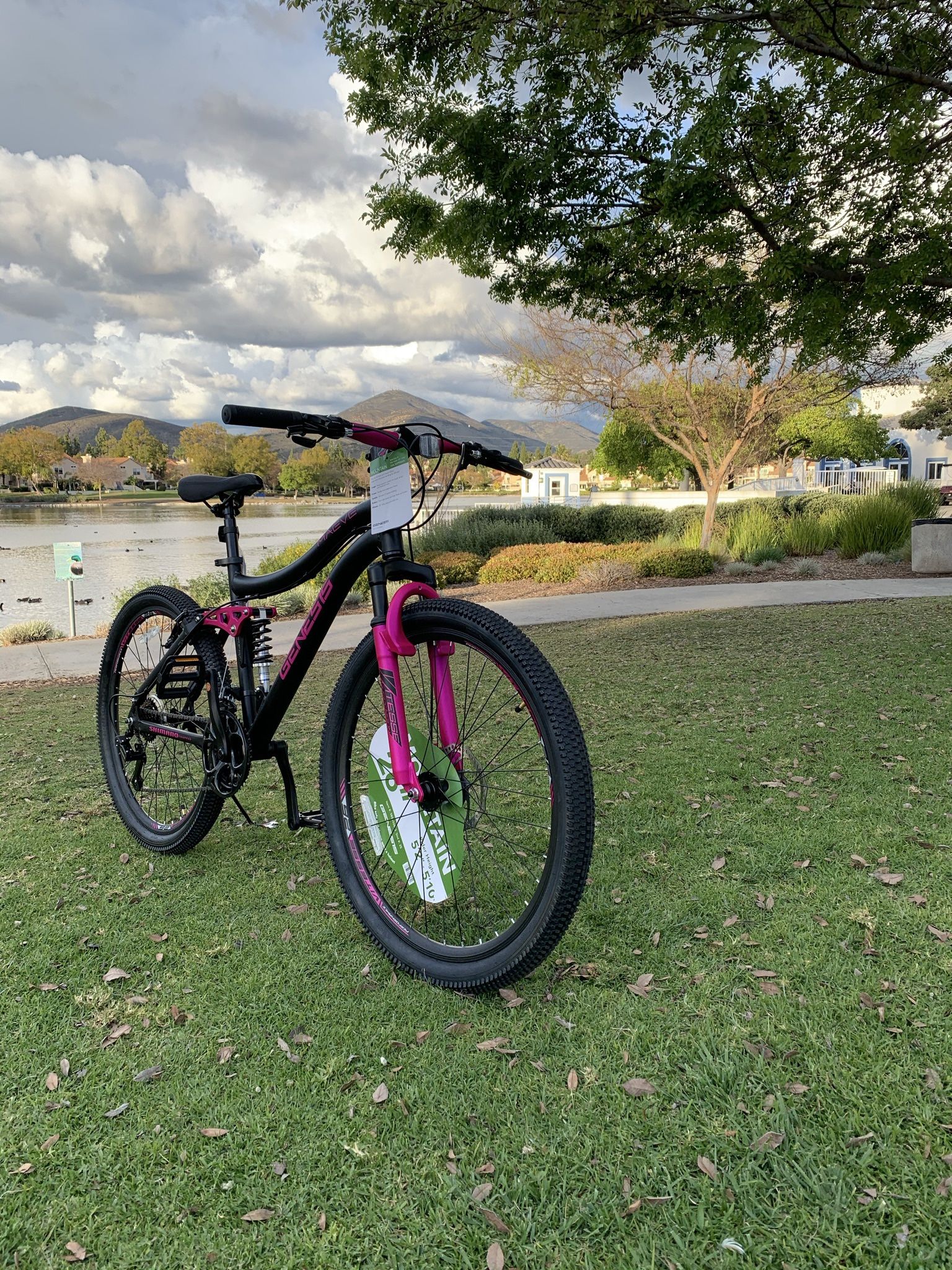 New Aluminum 🌸 Ladies Full Suspension Disk Brakes Girls Mountain
