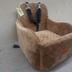 Dog Booster Car Seat for Small/Medium Dogs Ultra Soft Fabric – Coffee