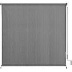 VICLLAX Outdoor Roller Shade (8' W×8' L), Patio Cordless Roller Blinds, Exterior Roll Up Shade with Spliced Design for Patio Porch Gazebo, Grey
