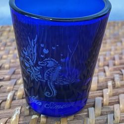 Blue Glass Shotglass