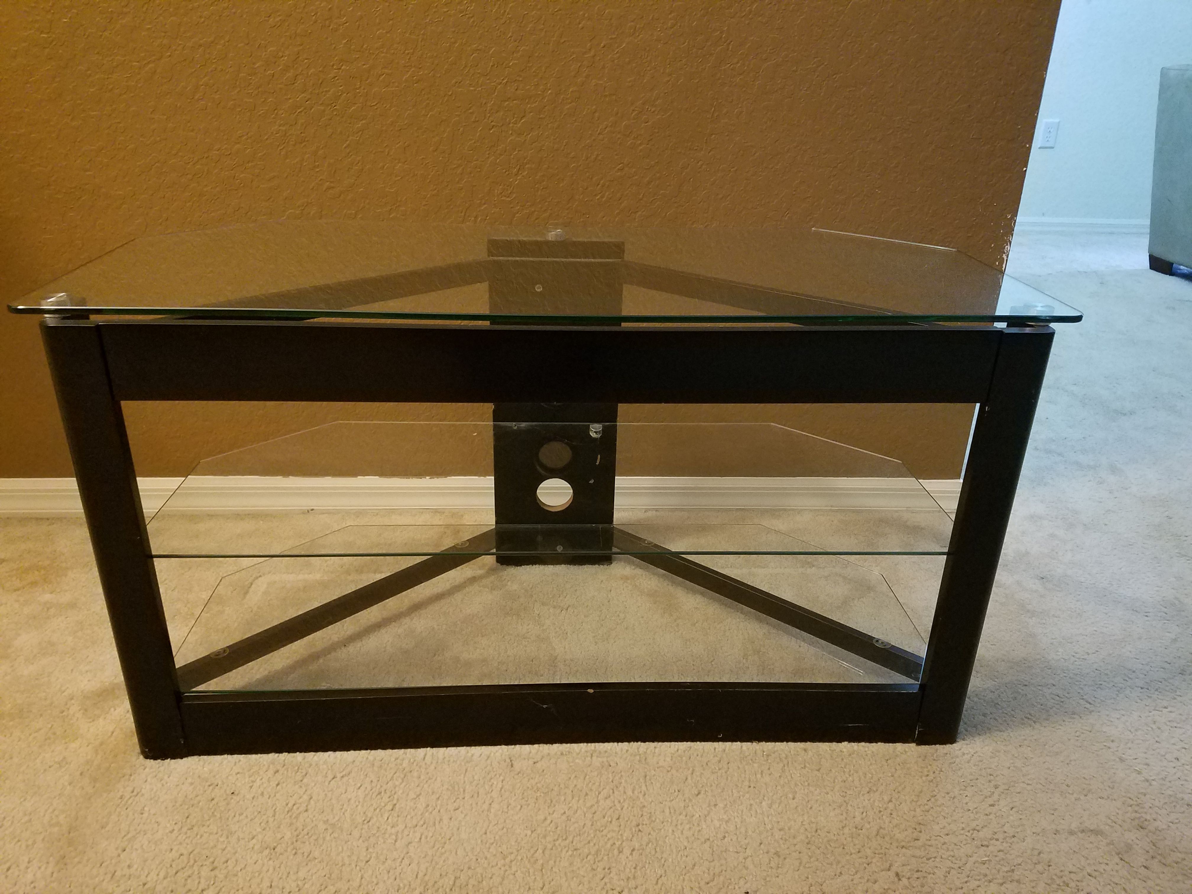 Glass Black TV Stand