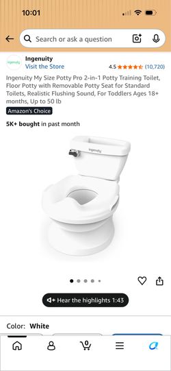 Toddler potty training toilet
