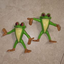 Vintage RFC 2000 Rainforest Cafe Cha Cha Tree Frog PVC Figure 3.5" Collectible