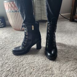 Size 7 Tommy Hilfiger and Timberland high heel boots