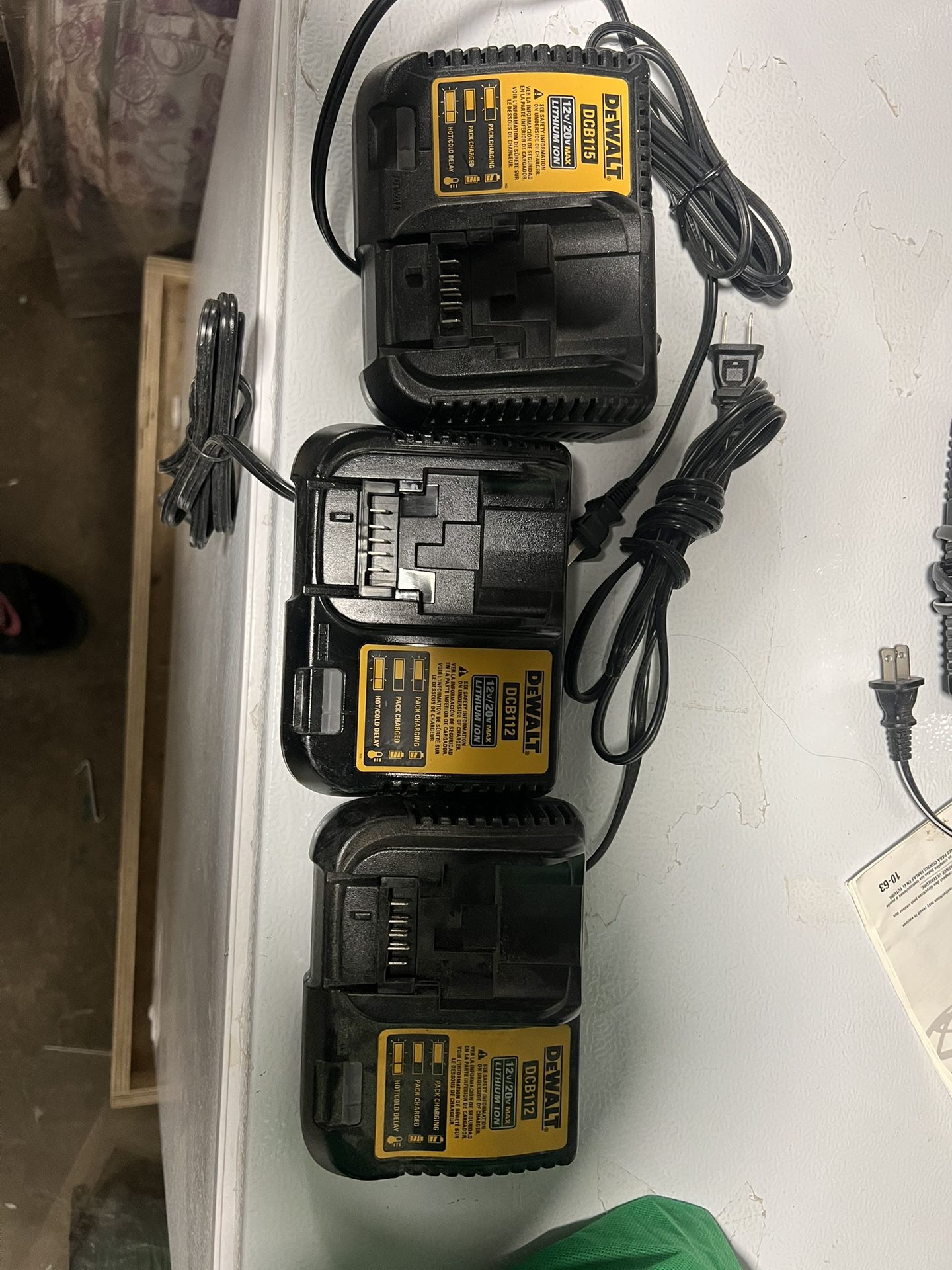 Freaky 12V/20v MAX - Battery Chargers $25 Each - 3 Available