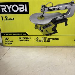 RYOBI 1.2amp  16” Scroll Saw   NEW