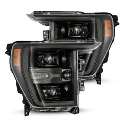 2021 2022 2023 Ford F150 / 21-23 Ford F150 Raptor LUXX-Series LED Projector Headlights Alpha-Black