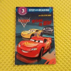 Disney Cars 3 Driven to Win! Step into Reading, Step 3 Paperback Book with Collector Cards! - New