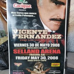 Vicente Fernandez Concert Poster