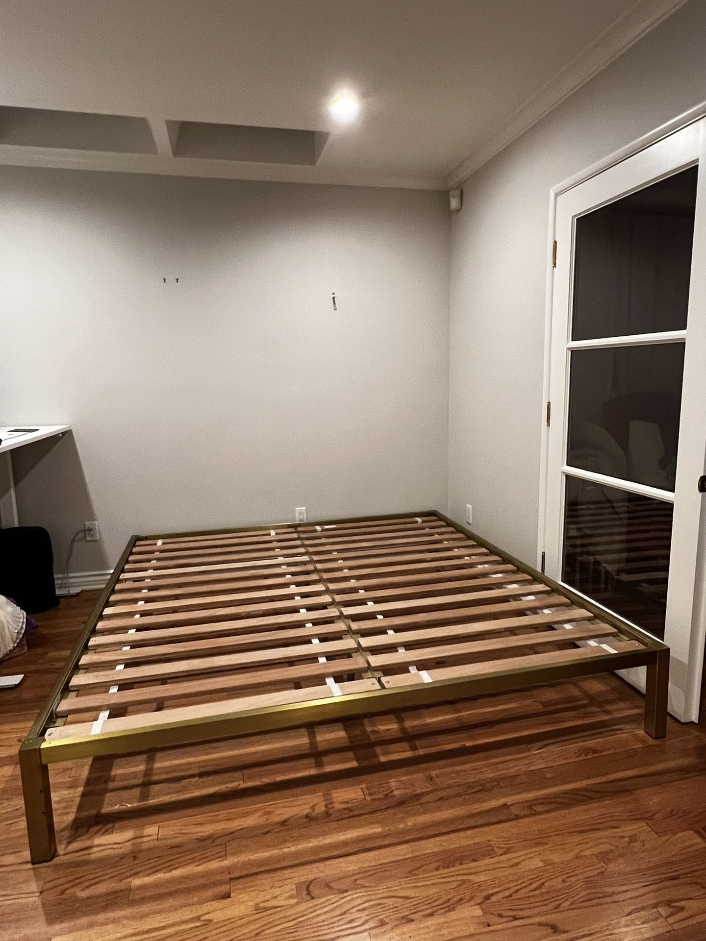 Gold King Sized Bed Frame - West elm 