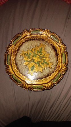VIntage Italian Florentine wooden tray