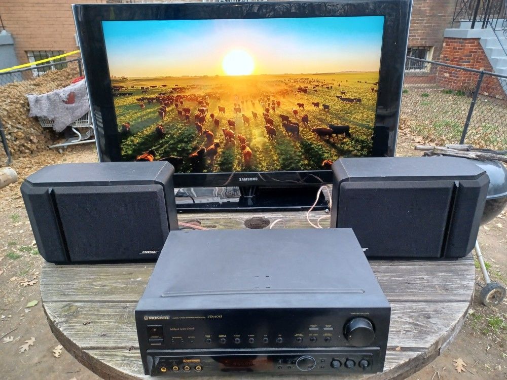 PS2 GTA-TEKKEN BUNDLE/40 " SAMSUNG 1080P TV/330W PIONEER RECEIVER/BOSE 201 SPEAKERS/ROKU STREAMING STICK $600 FINAL PRICE