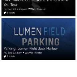 2 Tickets Jack Harlow / City Girls In Seattle And Parking Pass