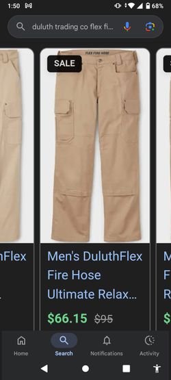 Duluth Flex Fire Hose Cargo Pants Sz. 38/32