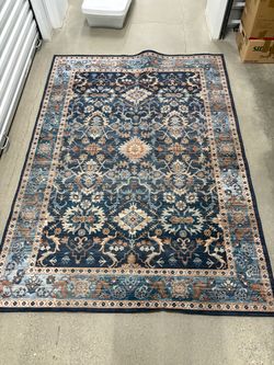 5x7 ft area rug blue
