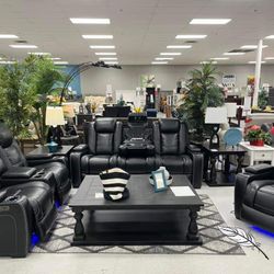 🖤Party Time Power Reclining Sofa and Loveseat with Power Recliner