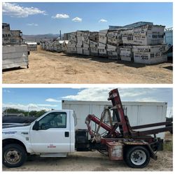 Dump dumpster truck