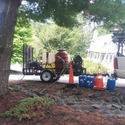 Simple Pressure Washing Setup To Pull Up & Wash Houses