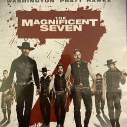 The MAGNIFICENT SEVEN (Blu-Ray-2016) Denzel Washington + Chris Pratt!