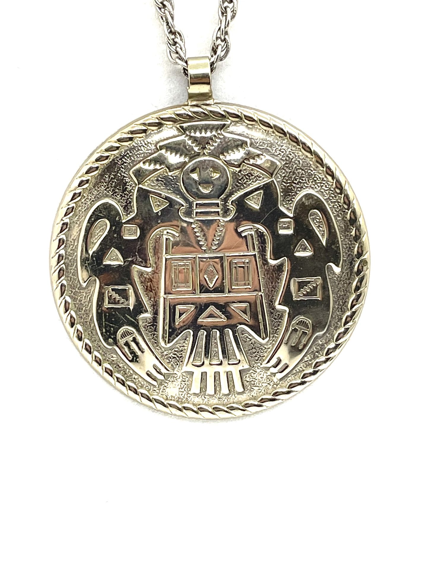 Nickel Silver Bell Pendant Necklace