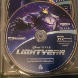 Disney Pixar Lightyear 4k Ultra Hd Disc Only 