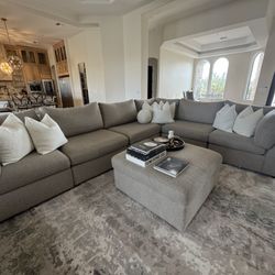 Basset Funiture Beckham modular Grey Sectional 