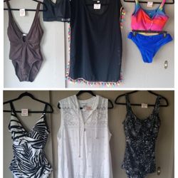 $5 EACH WOMEN'S BATHING SUITS AND COVER-UPS 