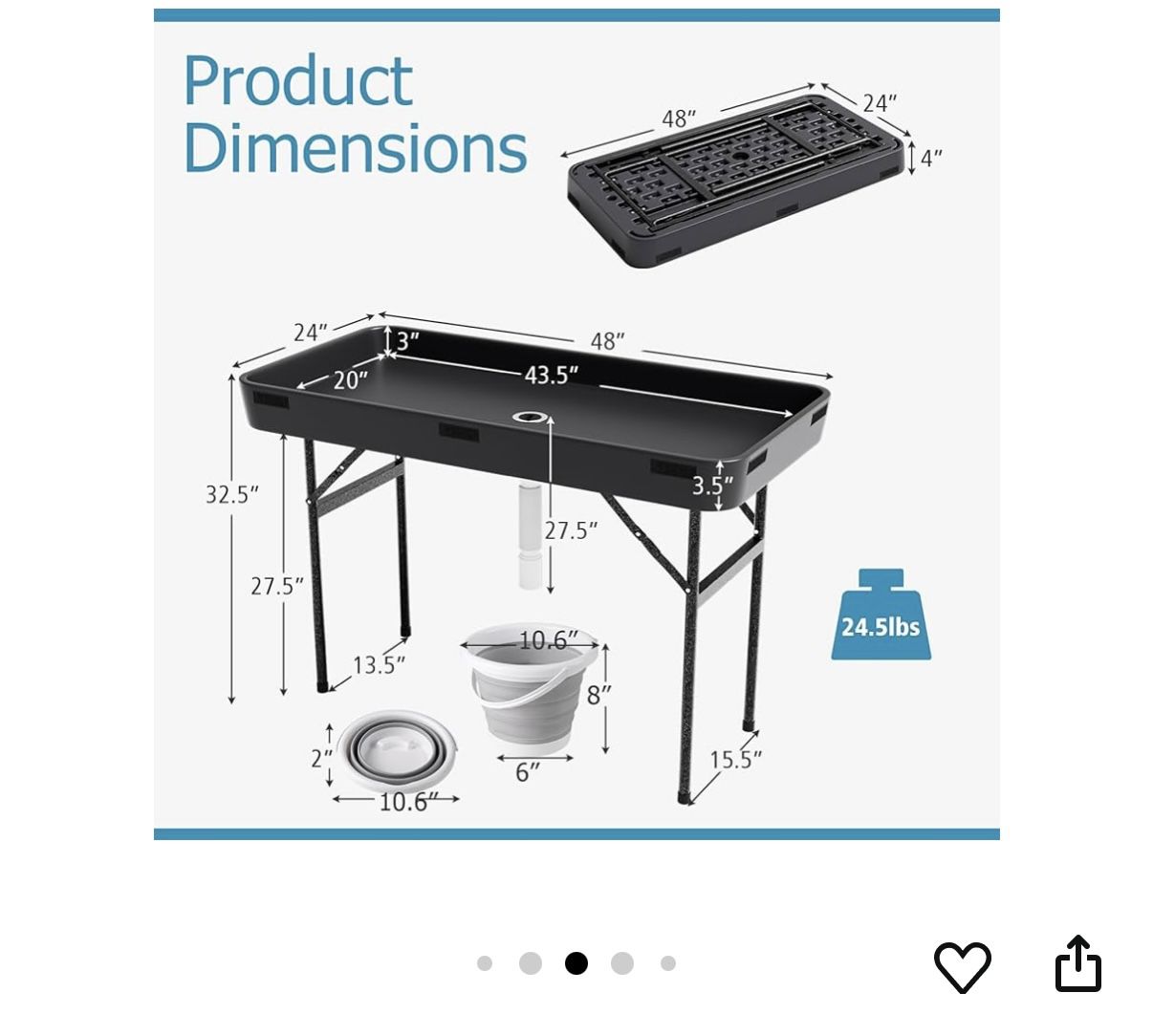 NEWFolding Party Ice Cooler Table
