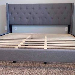 New King Size Platform Bed Frame - Mattress Not Included