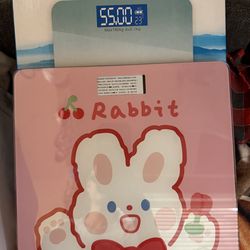 Rabbit Scale for Body Weight Anti-Slip Digital Bathroom Scale Sturdy Toughened Glass Weighing Scales High Precision Safe Rounded Corners Scales