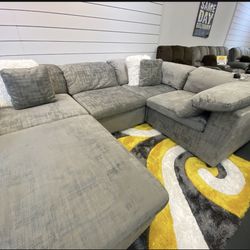 COMFY NEW LIMA SECTIONAL SOFA AND OTTOMAN SET ON SALE ONLY $999. IN STOCK SAME DAY DELIVERY 🚚 EASY FINANCING 