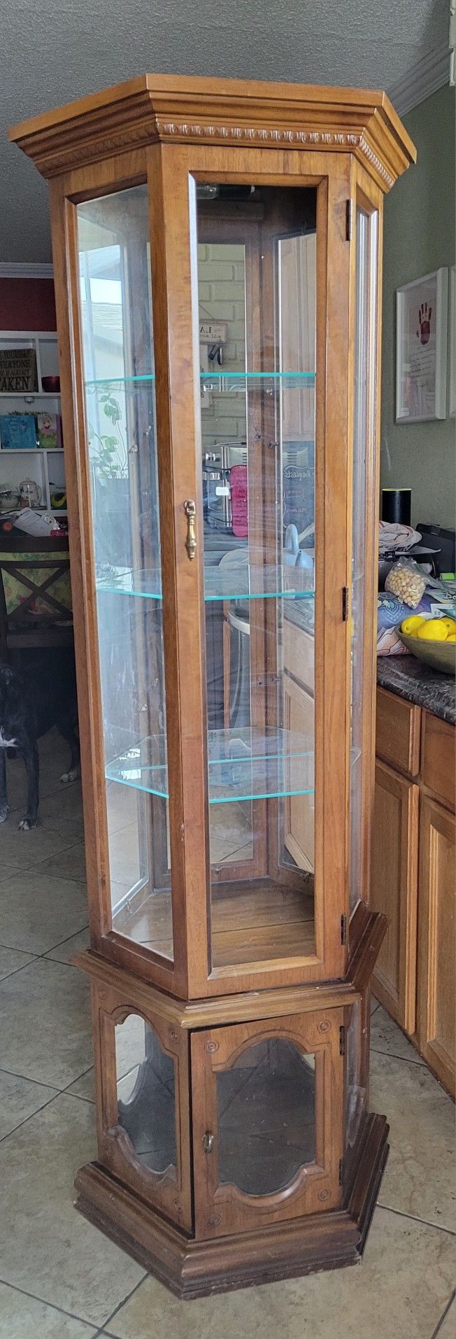 6 Ft Tall Lighted Curio Cabinet