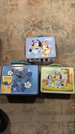 Bluey Kids lunch box metal and stitch