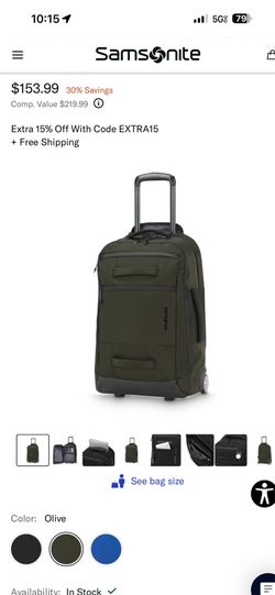 Samsonite rolling backpack luggage.