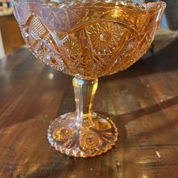 Vintage Imperial Carnival Glass Compote