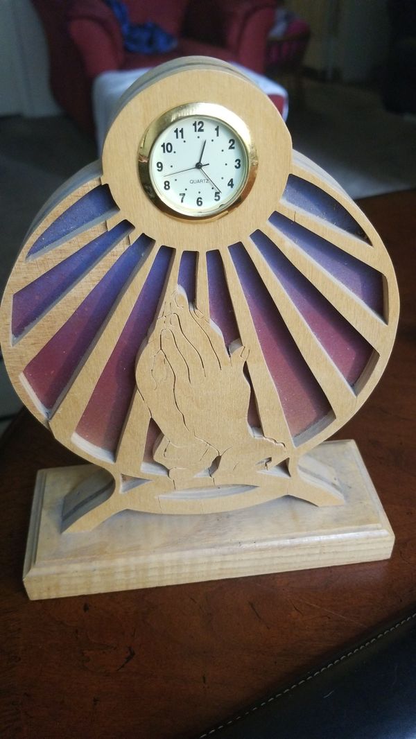 Praying Hands Hand Carved Wood Clock Collectibles In Tucson Az Praying Hands Hand Carved Wood Clock Collectibles In Tucson Az Offerup