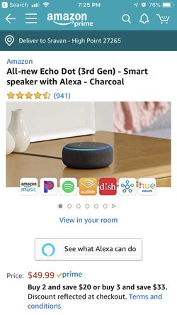 Amazon Echo smart speaker 3rd gen