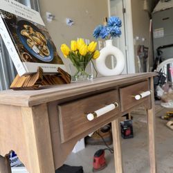 Refurbished foyer table accent table