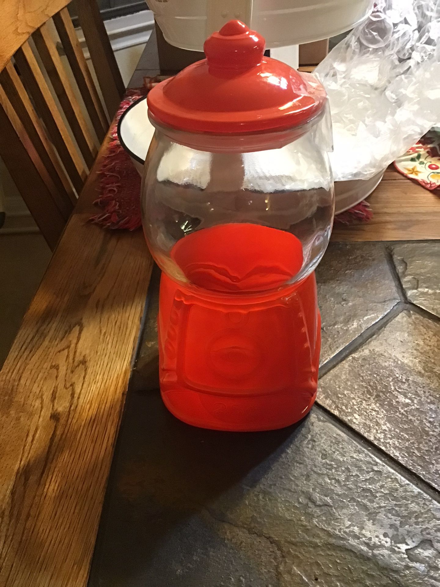Glass Gumball Candy Jar 