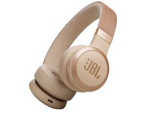 JBL LIVE Over-Ear Headphones Beige & White USB-C Headband Double Earpiece