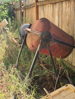 Older Electric Cement Mixer on Stand