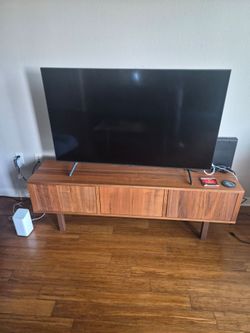 Ikea 6 shelf wood tv stand-200 OBO