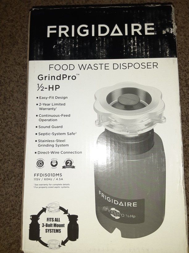 FRIGIDAIRE Food Waste Disposer Grind Pro 1/2-HP